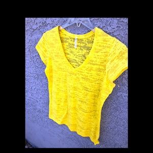 Plus Size Yellow Tee